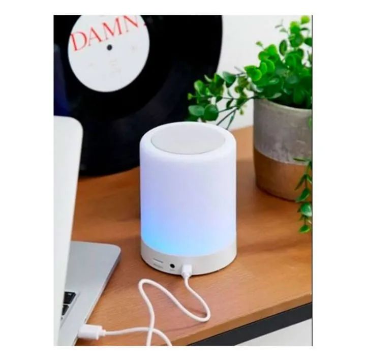 Caixa de Som Bluetooth com Luz LED Abajour Luminária  - Foto 5