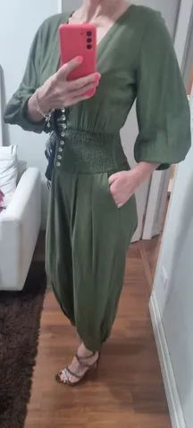 macacão novo bynv, p verde militar - Foto 2