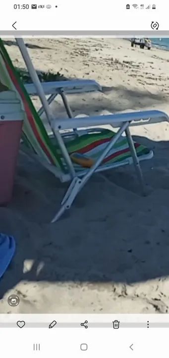 1Guarda-sol e 2 cadeiras de alumínio- ótimo estado - Foto 2