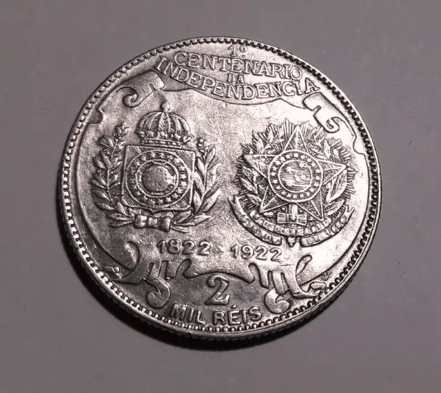 Antiga moeda de 2mil Reis (1822=1922) - Comemorativa