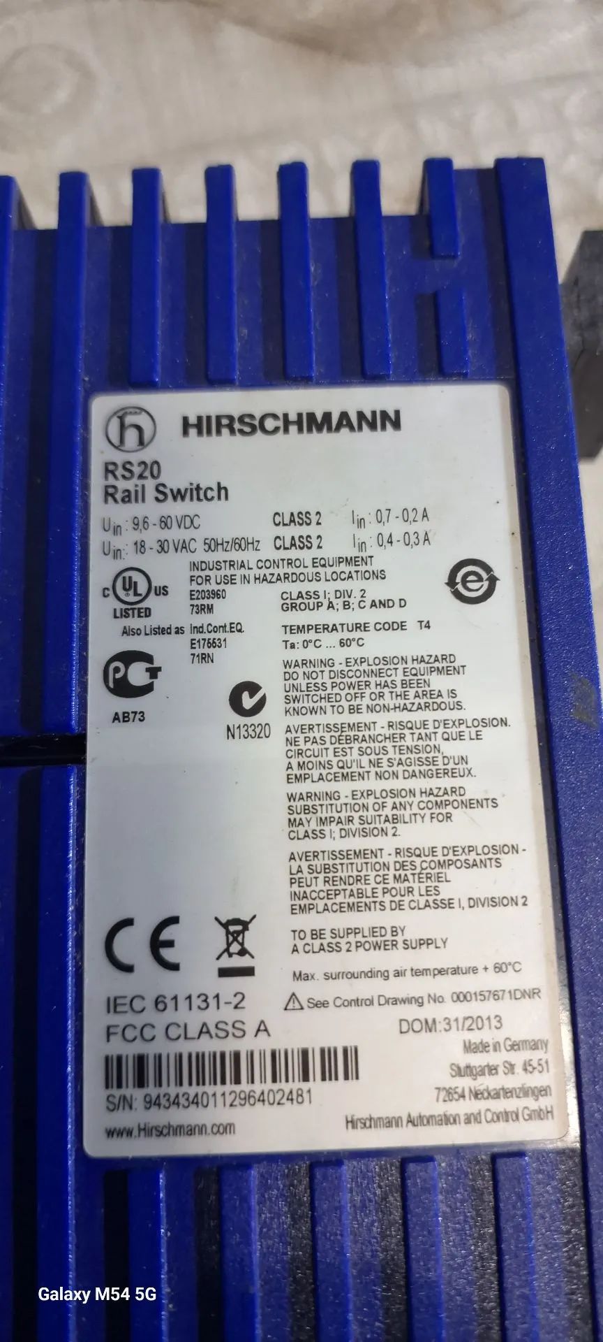 Interruptor de Trilho Industrial RS20 Hirschmann - usado - Foto 2