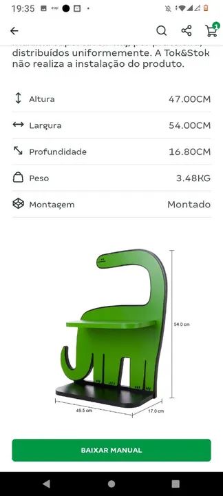Prateleira Dinossauro Tok &Stok - Foto 5