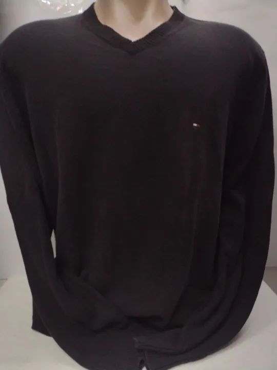 Suéter Tommy Hilfiger XG preto 100% algodão em ótimo estado . Original