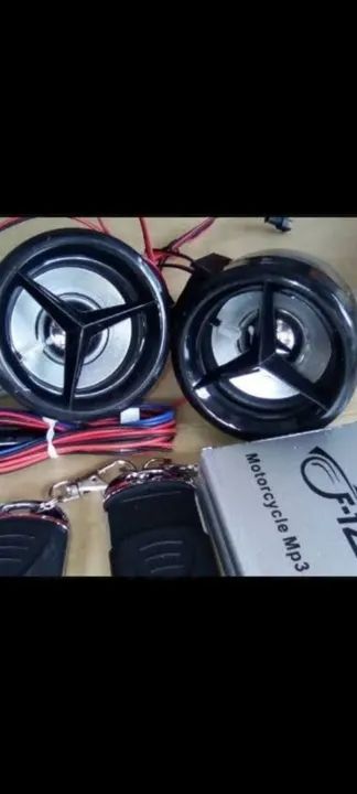 Som com alarme bluetooth pra moto aceito cartão! - Foto 2