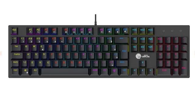 Teclado Mecânico Gamer Ninja Leap, Switch Blue, Rgb