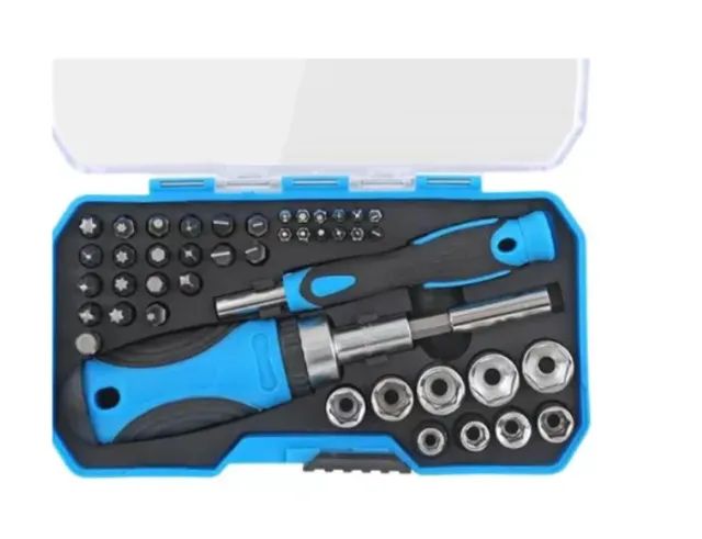 Conjunto Chave De Fenda E Soquete Bits 44 Peças Kabpbom - KA-7715 - Foto 6