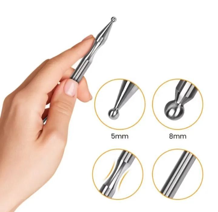 Bastão em aço Reflexologia podal ponteira aço metal. - Foto 4