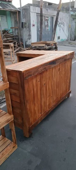 Balcao de Madeira Rústica