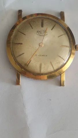 Relógio marca Enicar caixa lâminado em ouro amarelo 