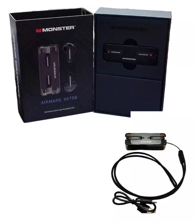 Fone De Ouvido Bluetooth Gamer Monster Airmars Xkt08 + Luvinha para Game - Foto 3