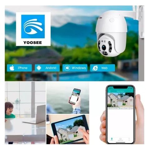 Nova Camera 360 Wifi Visão Noturna Detecção De Movimento Full Hd - Foto 4