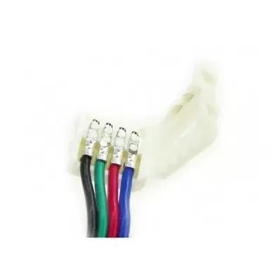 Conector Emenda Fita-fita 5050 Rgb 4 Vias Com Fio 15cm - COD 505 - Foto 2