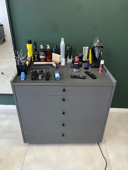 Balcão para salão de beleza com 5 gavetas - Foto 2