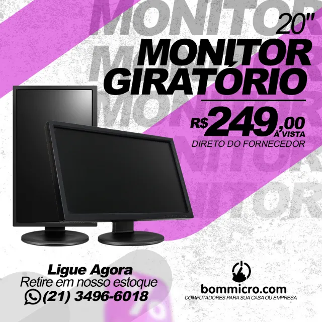 Monitor 20" Vga Giratório