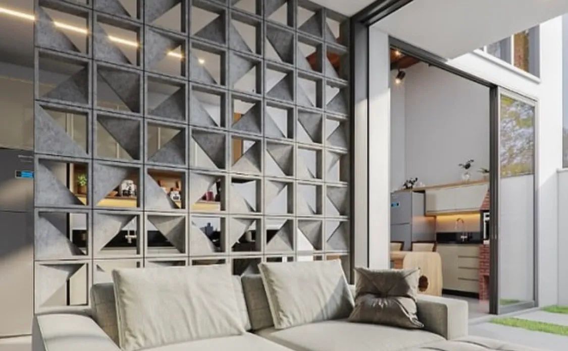 Cobogó vazado cimenticio - modelo Fp149 - Peça decorativa em cimento  - Foto 2