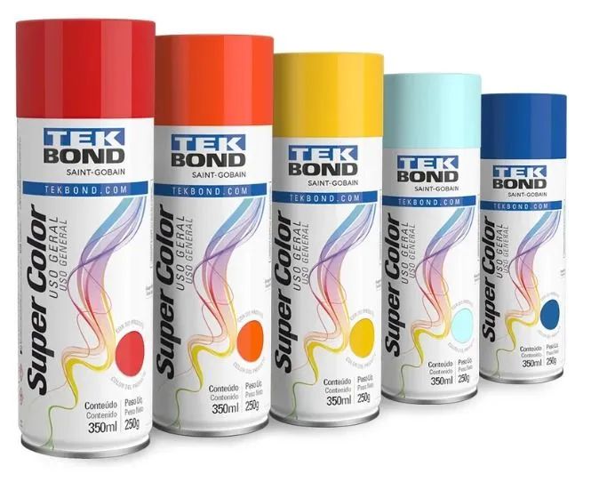 Tinta Spray brilhante uso geral 