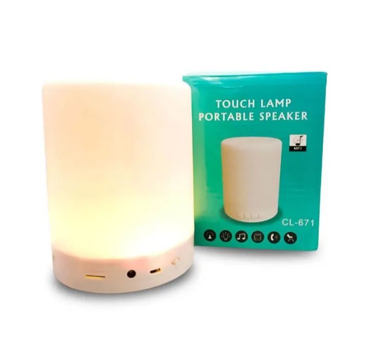 Caixa de Som Bluetooth com Luz LED Abajour Luminária  - Foto 2