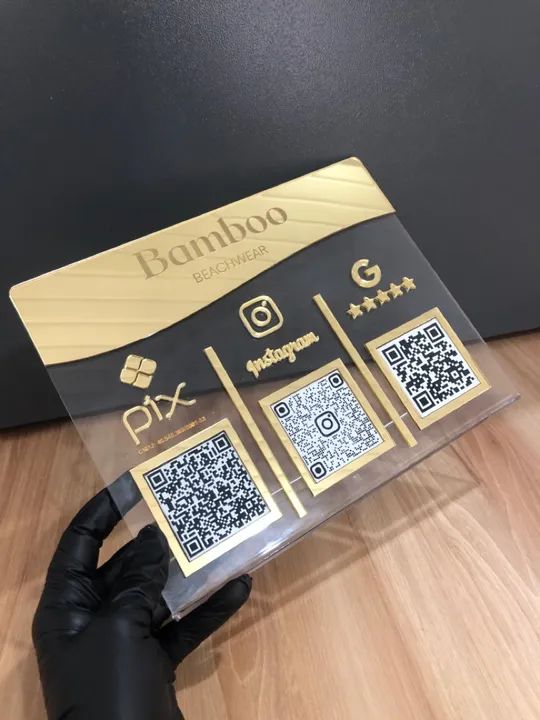 Placa com 2 QR code personalizada! - Foto 2