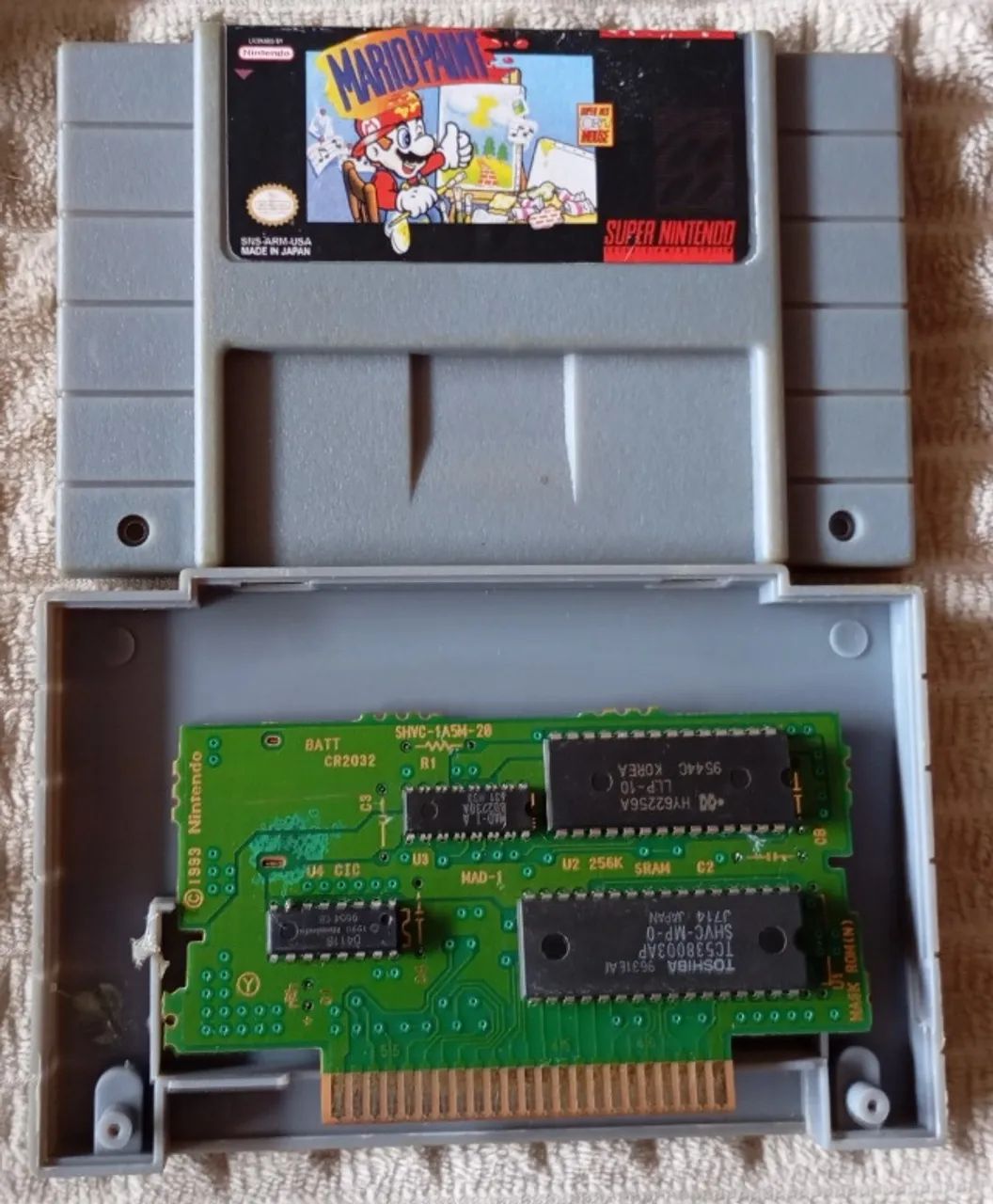 ( Leia ) Cartucho Super Nintendo Mario Paint Chip Originalt - Foto 2