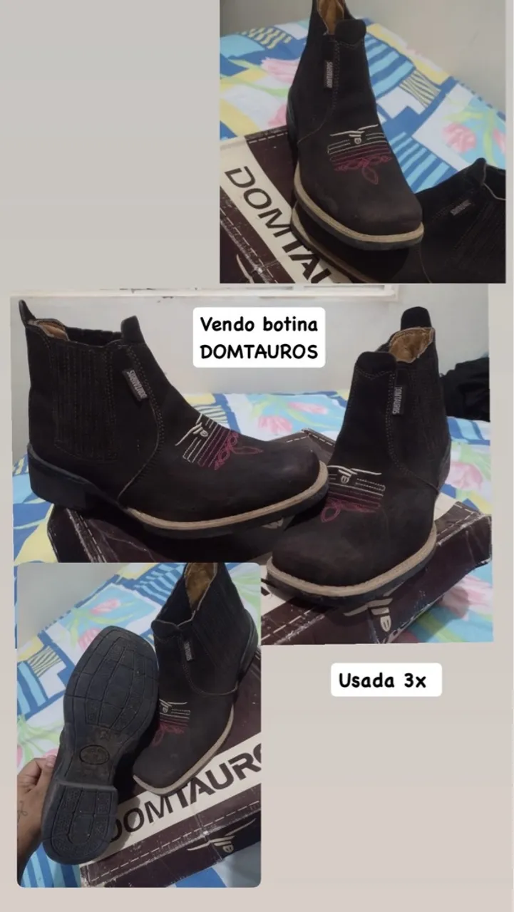 Botina Domturos Usada 3x - marrom