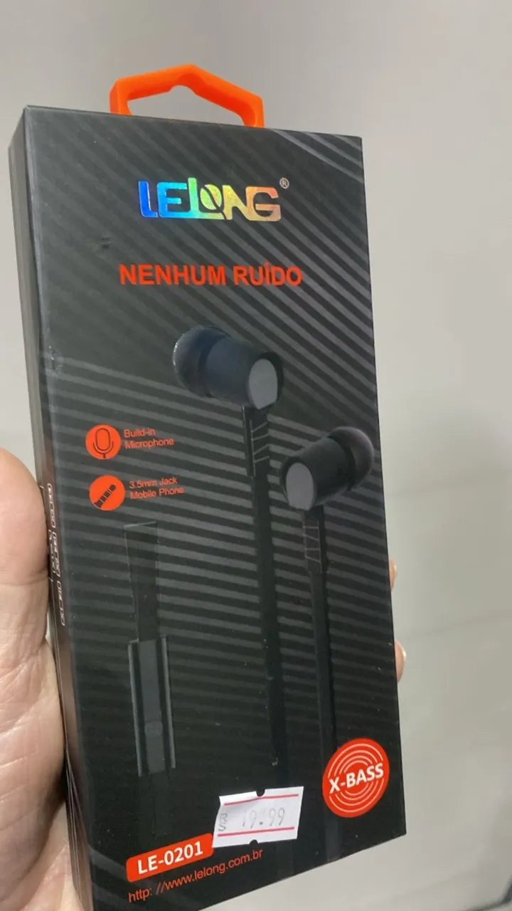 Fone de Ouvido P2 com Microfone Lelong le0201 Para Celular - Computador - Loja Coimbra