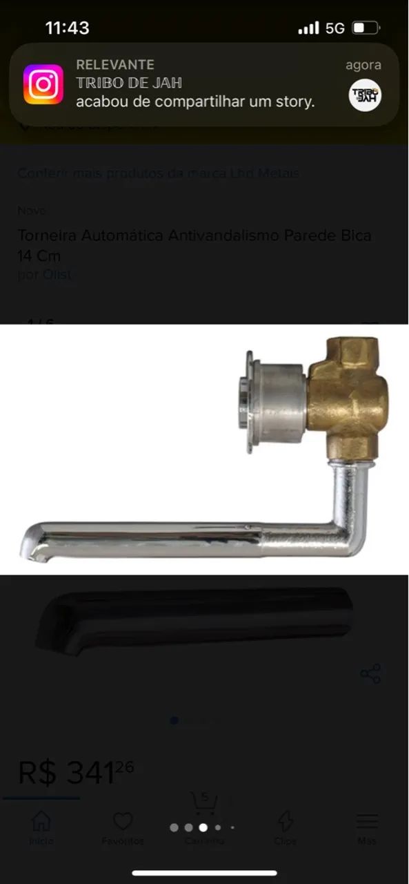 Torneira Automática Antivandalismo Parede 14 Cm - Foto 4