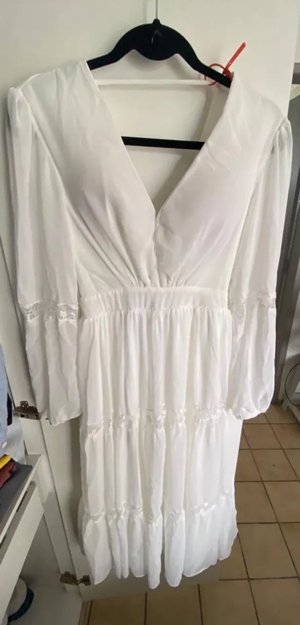 Vestido Branco Noiva Formatura TAM P lacrado - Foto 3