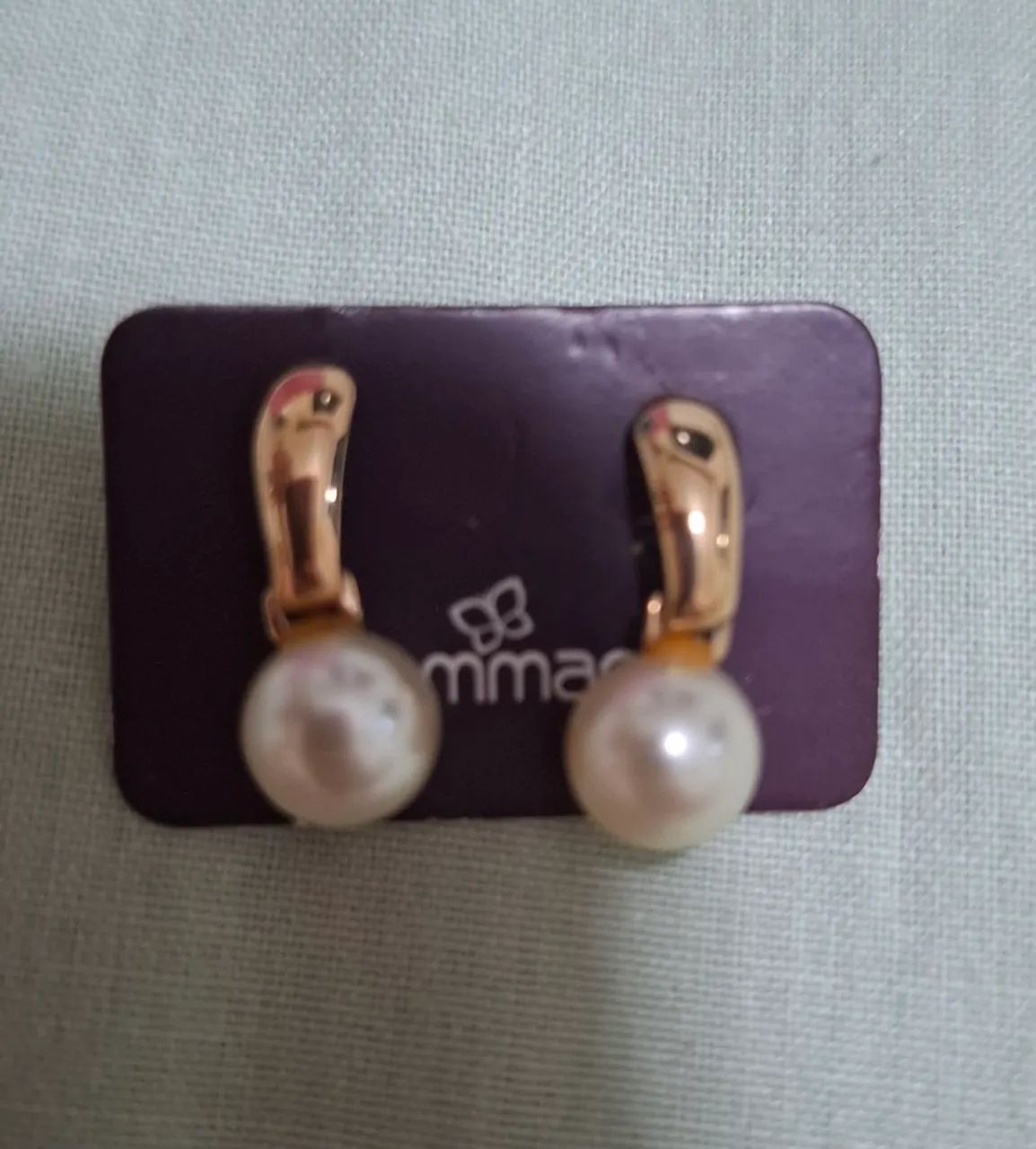 Brincos de pérola. Romanel. NUNCA USADO, de 136 por 89,00