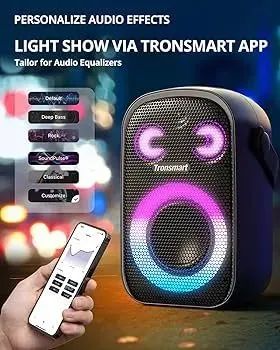  Com Microfone Caixa Bluetooth 60W Tronsmart Halo 110 Lacrada - Foto 3