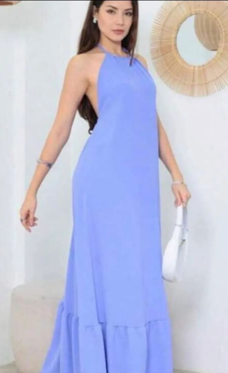 Vestido longo com costa nua - Foto 2