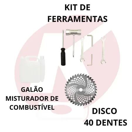 Roçadeira de Carrinho Gasolina 75CC 3,6HP Corte Capim Vegetação Densa Terreno Grande - Foto 5