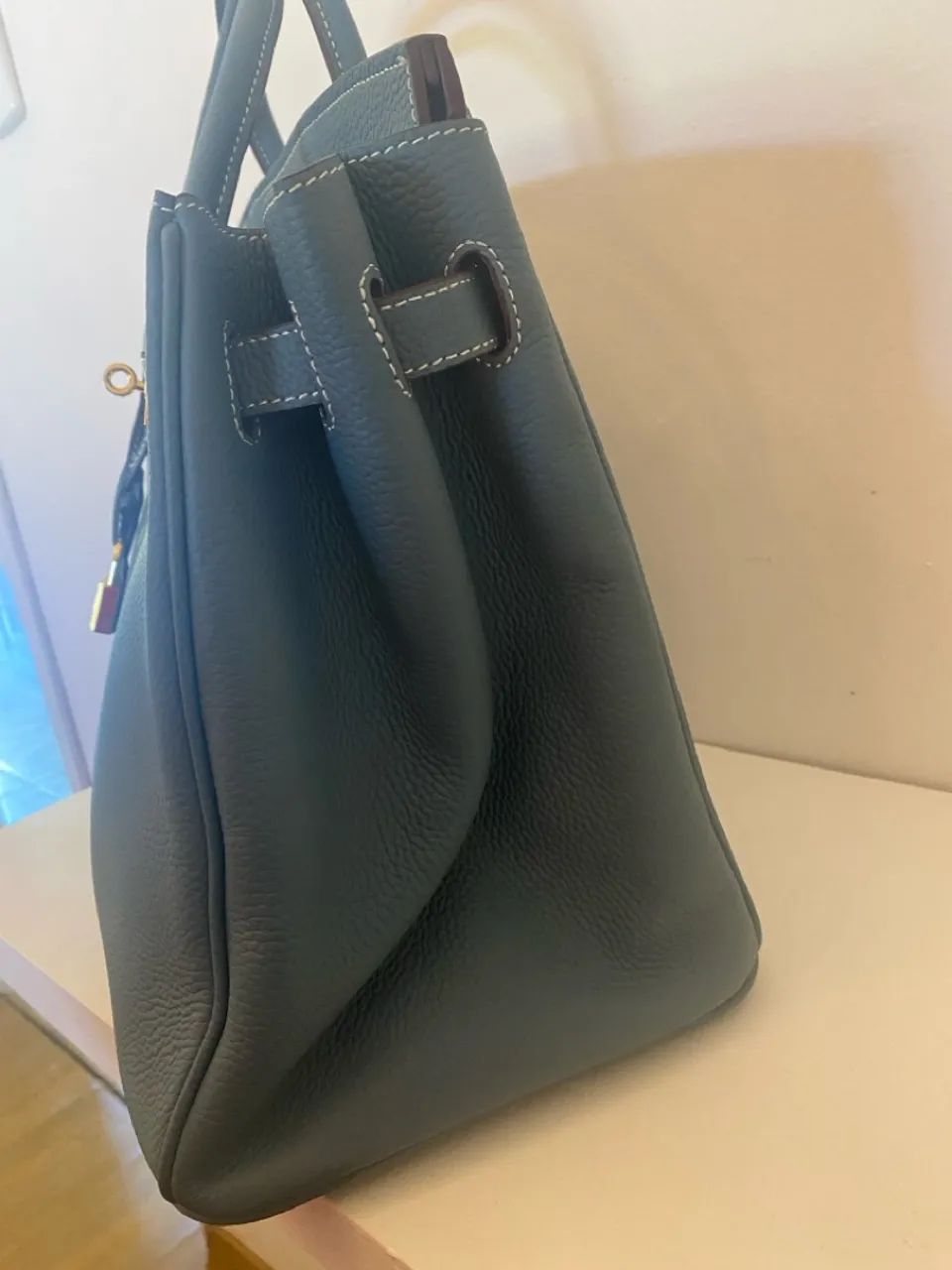 Bolsa Birkin 35 em couro legítimo  - Foto 3