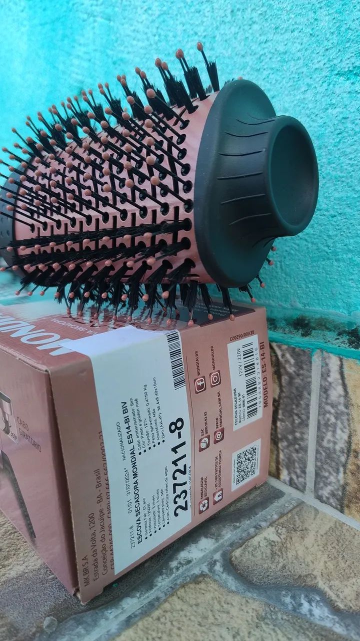 Escova Secadora Bivolt Preto E Rosê (3em1) - Foto 4