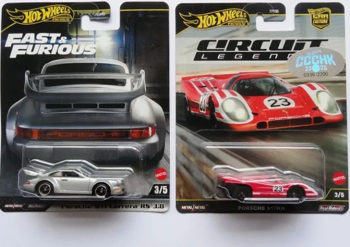 hot wheels porsche 917kh + porsche 911 carrera rs 3.8 velozes e