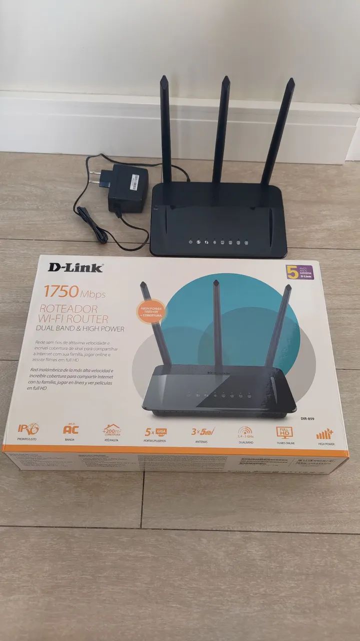 Roteador Wi-Fi D-Link DIR-859 1750 Mbps Dual Band