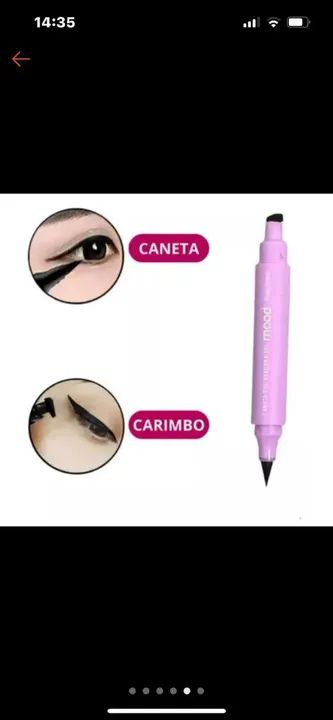 Delineador de Olhos 2 em 1 - Caneta e Carimbo