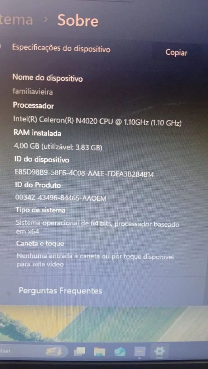 Vendo notebook 3 meses de uso 