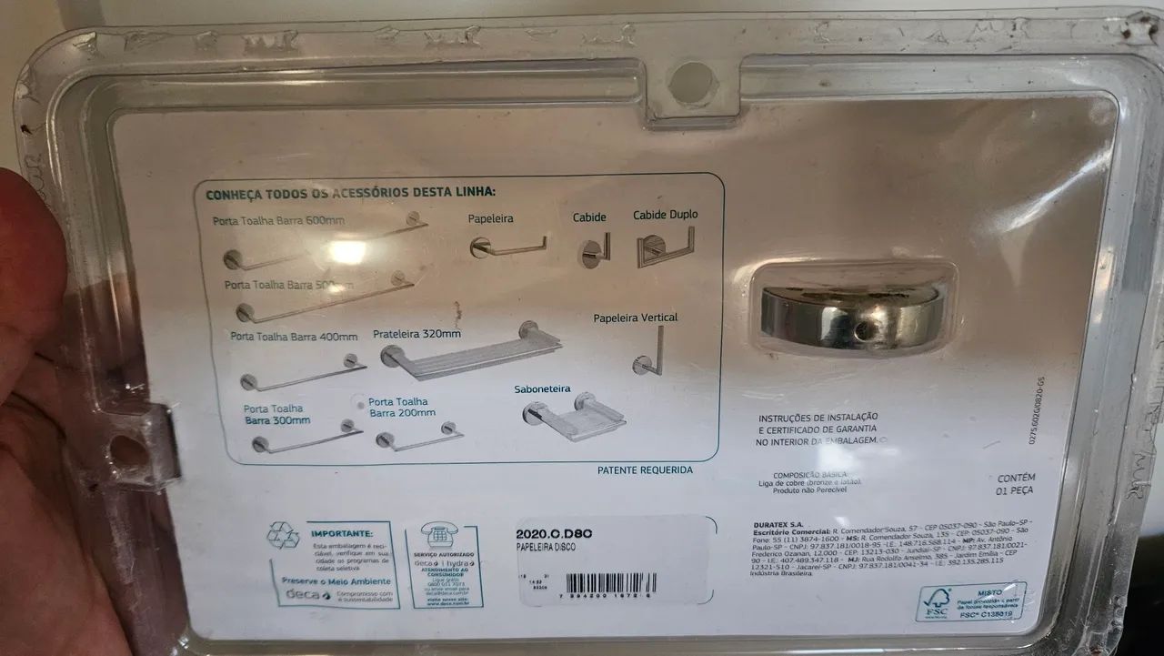 Porta Papel Higiênico Deca Disco - Foto 4