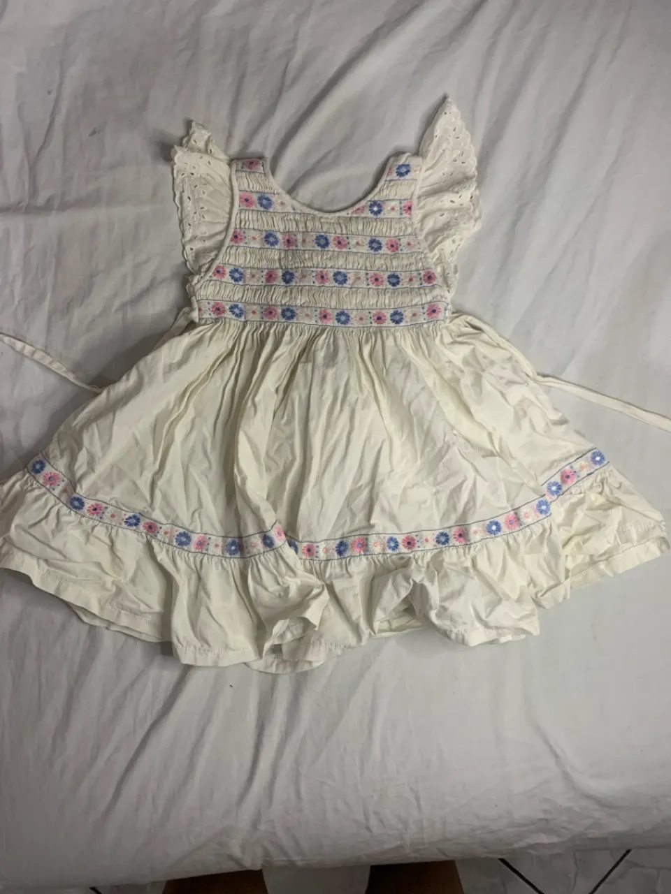 Vestido Infantil Bordado Floral