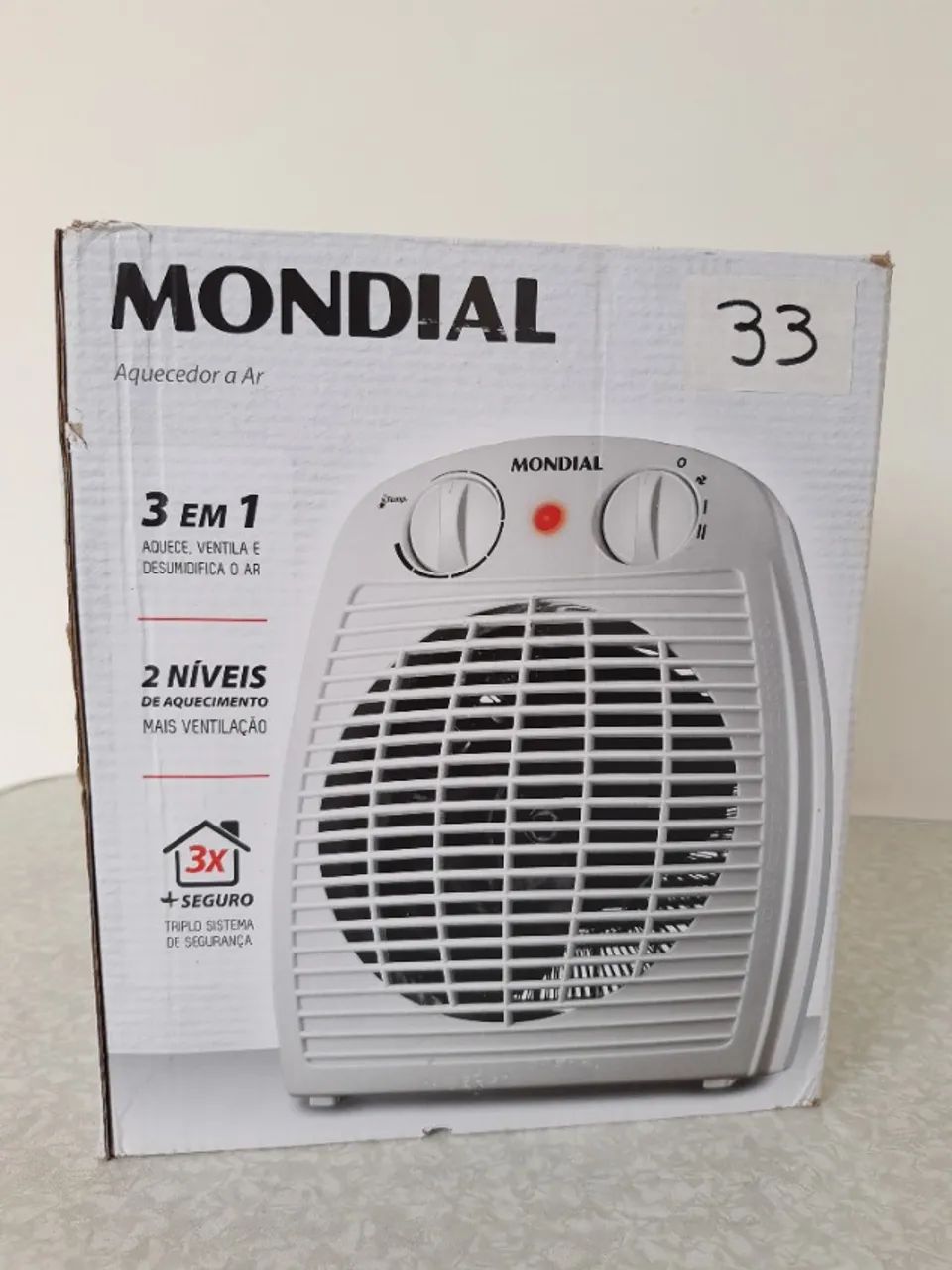 Aquecedor de ar Mondial 3 em 1. Aquece, ventila e desumidifica o ar. Novo!! - Foto 4