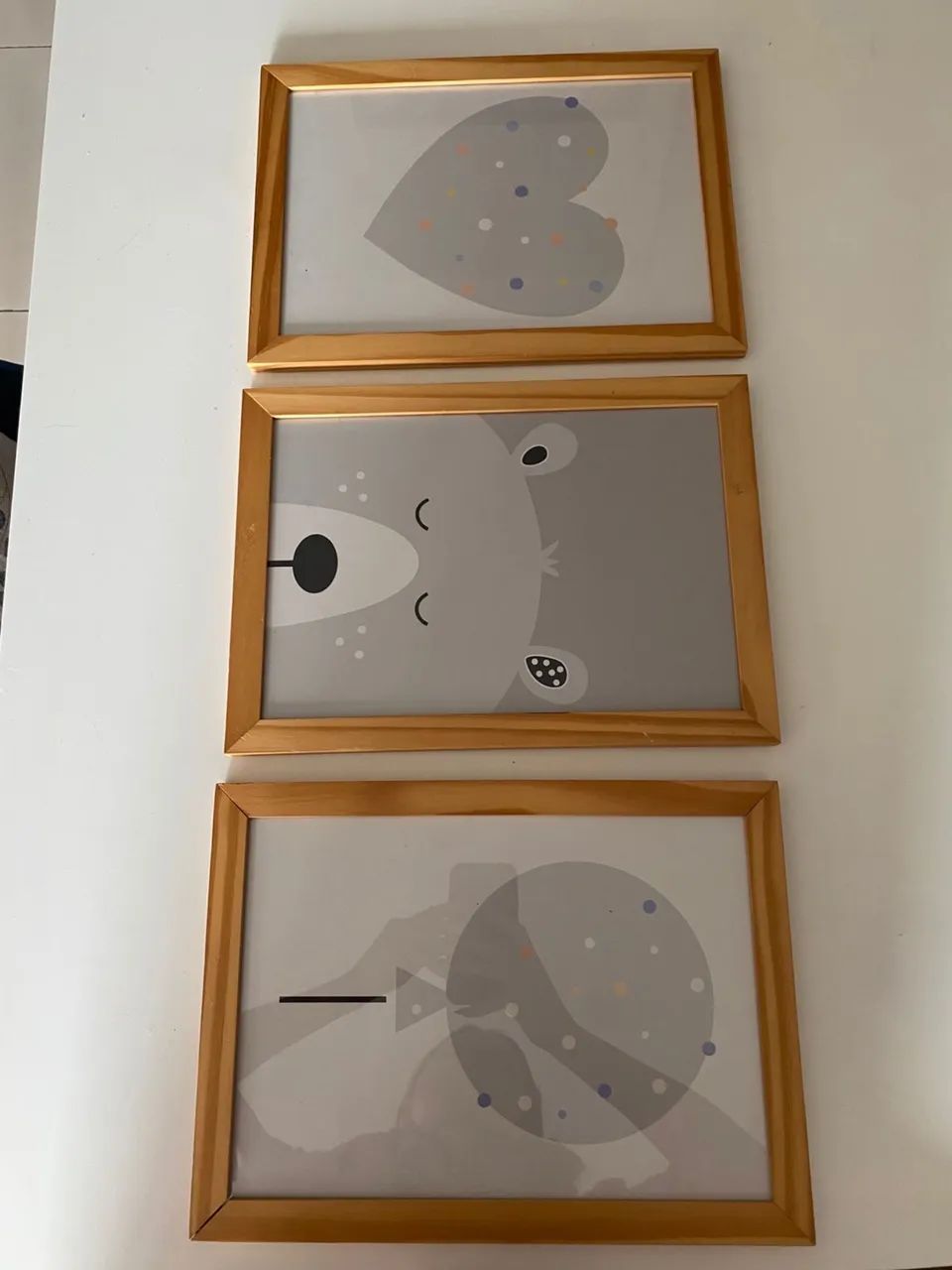 Quadros decorativos infantil em madeira frente de vidro - Foto 2