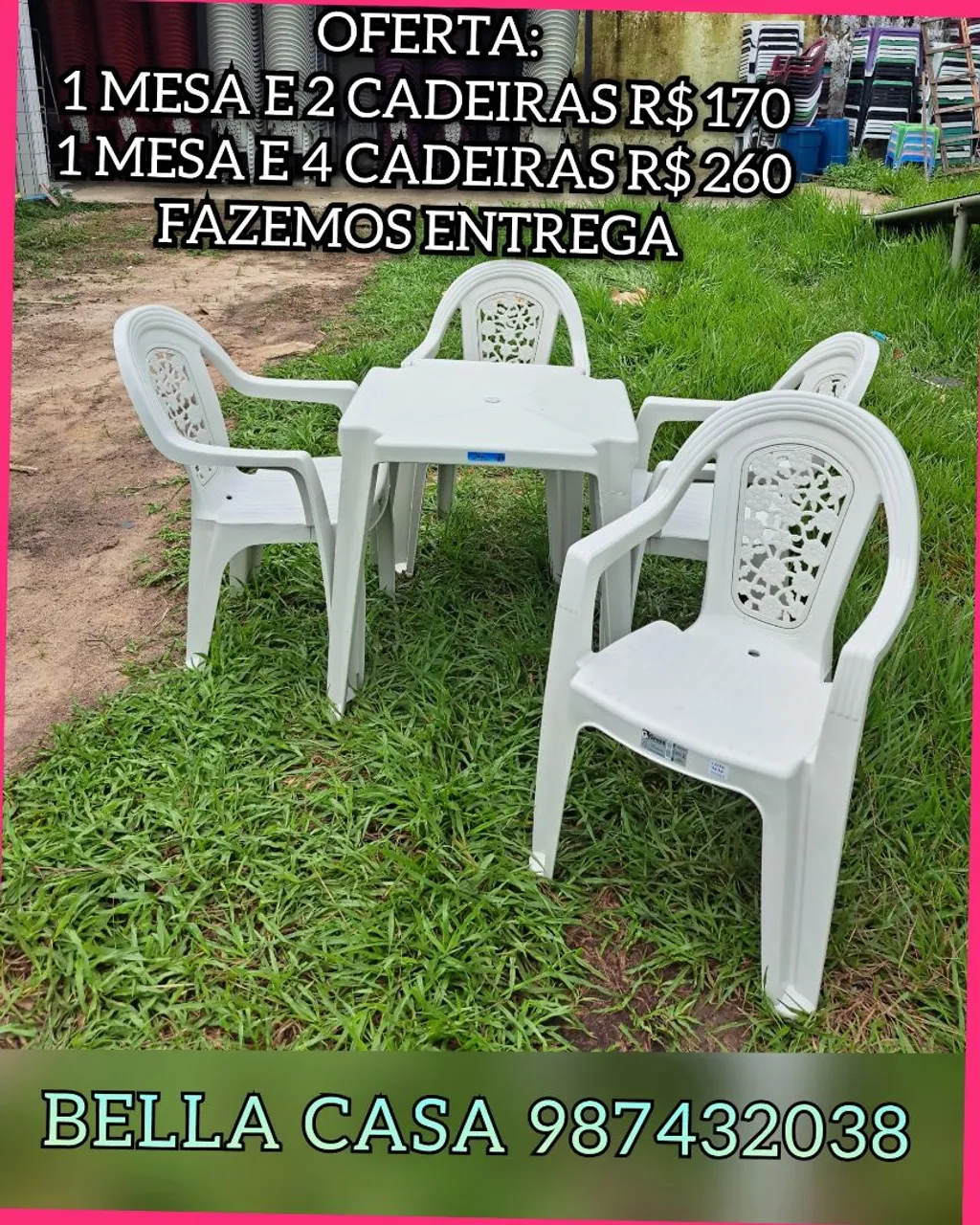 MESA NATURE PLASTICO HZYE ENTREGO HOJE HH NCJS