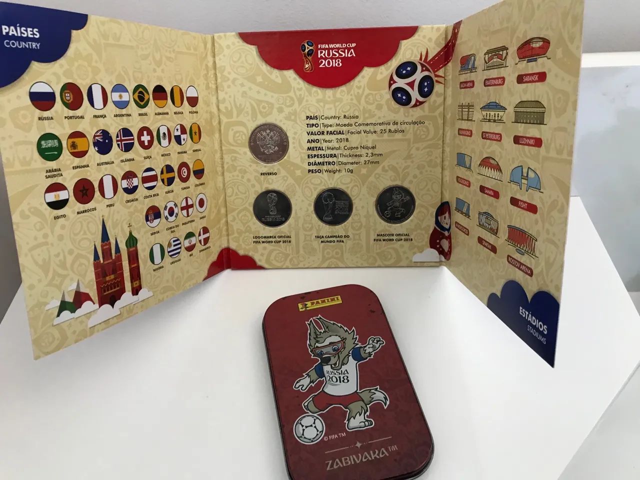 Álbum e Lata de Moedas Comemorativas da Copa 2018 - Foto 3