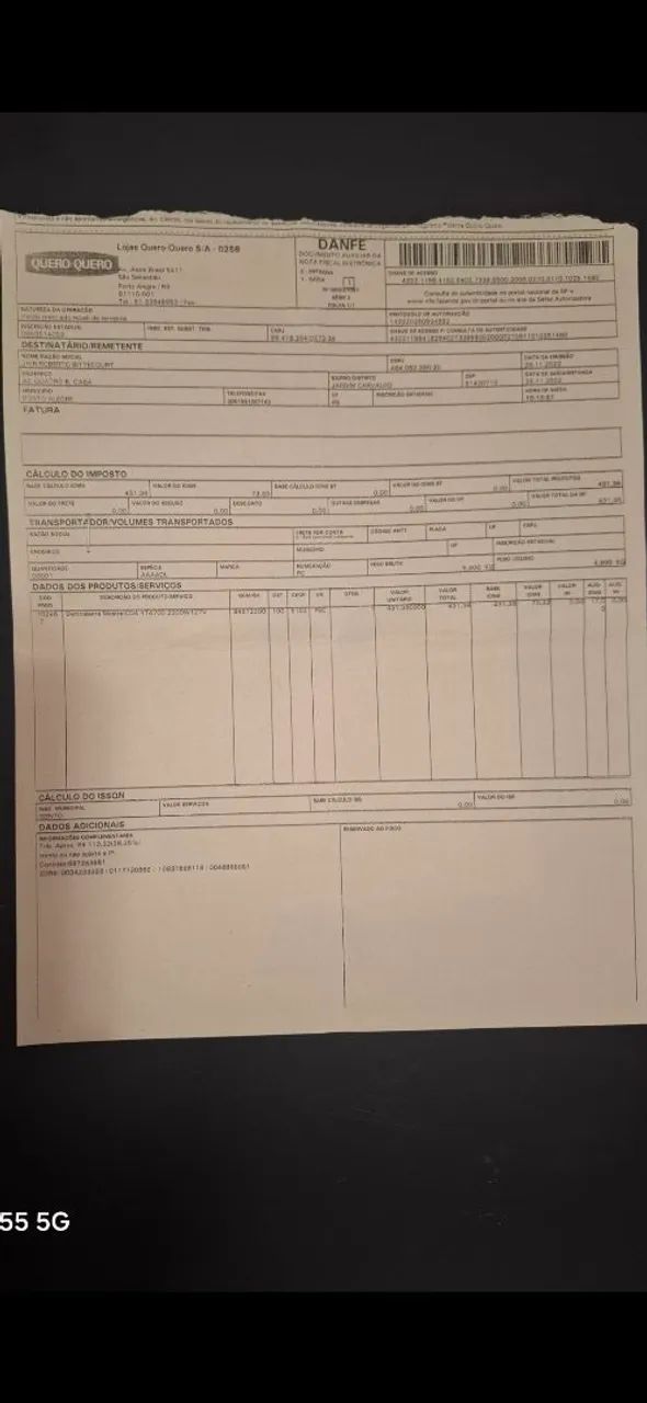DANFE - Nota Fiscal Eletrônica