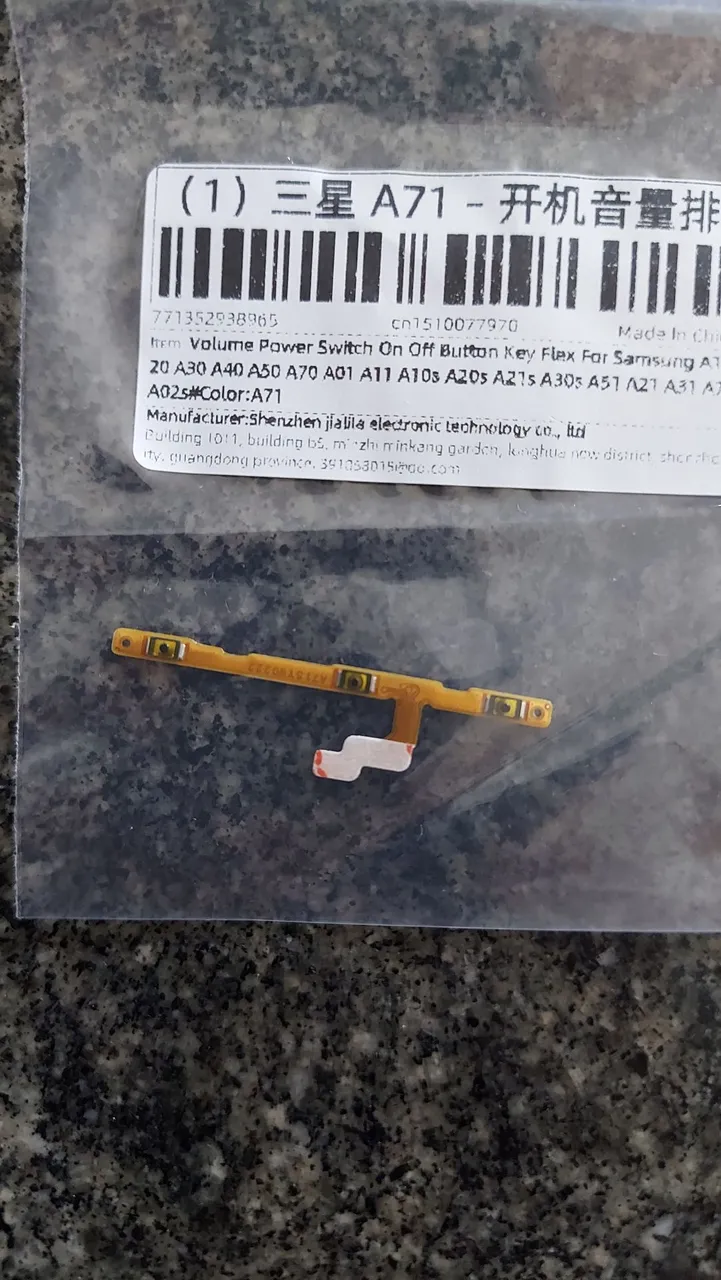 Flat botões laterais A71 samsung