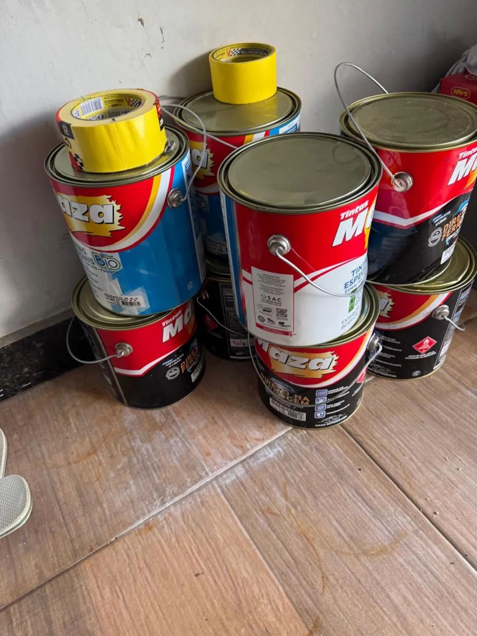 Tinta esmalte MAZA direto na ferrugem 