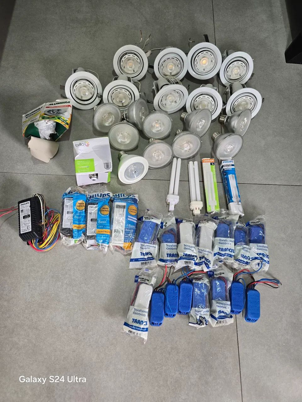 Lâmpadas e reatores diversos Philips e osram