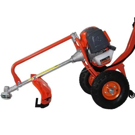 Roçadeira de Carrinho Gasolina 75CC 3,6HP Corte Capim Vegetação Densa Terreno Grande - Foto 3