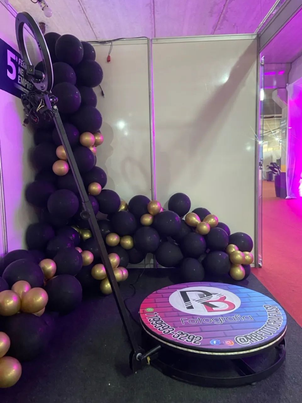 Venda e locação de plataforma 360 para eventos 