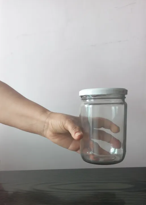 Potes de vidro transparente com tampa 500 ml